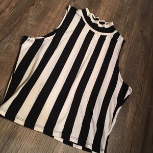 B&W Striped Halter Top